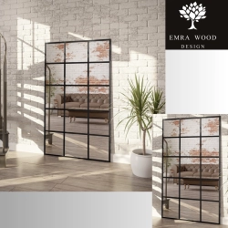 Lustro loft ze szprosami - 15 KWATER - kolor ramy do wyboru